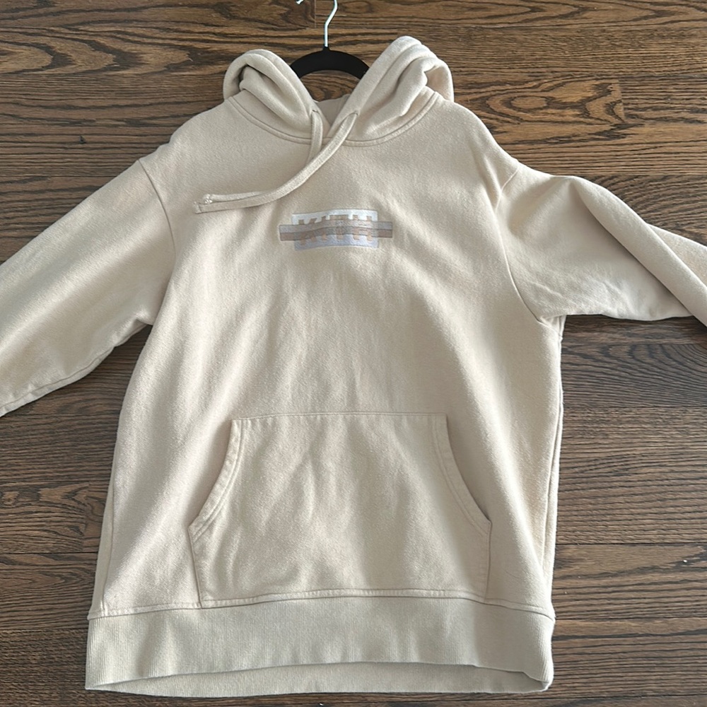 Kith hoodie size large in tan men's